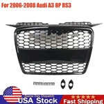 For 2006-2008 Audi A3 RS3 Style Front Grille Honeycomb Gloss Black 8P4853651A. Fixed Price $80.74.