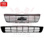 New Front Bumper Upper Lower Grille Set 2PC Fits 2006 2007 2008 Chevrolet Malibu. Fixed Price $119.30.