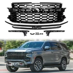 Front Upper Grille & Trim Gloss Black Z71 Style For 2021-2024 Tahoe Suburban. Fixed Price $218.25.