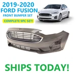 2019 2020 Ford Fusion Front Bumper With Grills Fog Lamp Covers Sel. Fixed Price $231.42.