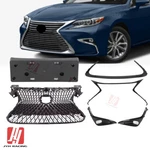 For Lexus ES300H/ES350 2016-18 Front Upper Grille Molding Trims Foglight Cover. Fixed Price $234.50.