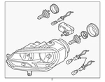 Genuine Volkswagen Composite Assembly 1Q0-941-006-J. Fixed Price $329.52.