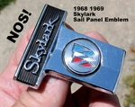 Nos 1968 1969 Buick Skylark Roof Sail Panel Emblem 7759501 Oem Gm. Fixed Price $99.99.