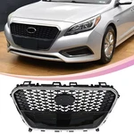 For 2016-2017 Hyundai Sonata Hybrid Black Chrome Front Upper Bumper Grille. Fixed Price $94.99.