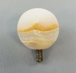 Vintage White Brown Rock Hood Ornament Knob 1 3/4" Threaded Ball Rat Rod. Fixed Price $49.99.