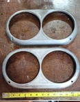 1 Pair - Used Kenworth Truck Vintage Headlight Bezels. Fixed Price $30.00.