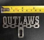 Outlaws Stainless Steel License Plate Topper Morocycle. Fixed Price $30.00.