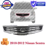 Chrome & Dark Silver New Front Grille Fits 2010-2012 Nissan Sentra 62070ZT50A. Fixed Price $78.90.