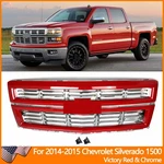 For 2014-2015 Chevy Silverado 1500 Z71 Front Bumper Grille Victory Red & Chrome. Fixed Price $189.76.