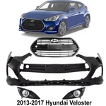 Front Bumper Cover & Upper Grille With Foglights For 2013-2017 Hyundai Veloster. Fixed Price $351.72.