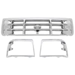 Front Grille W/ Headlight Bezel Kit Lh&rh Ford F150 F250 F350 Bronco 1992-97. Fixed Price $107.50.