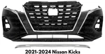 Front Bumper Cover Fascia & Grille Assembly Kit For 2021-2023 Nissan Kicks. Fixed Price $375.00.