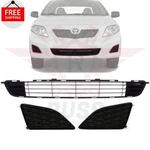New Front Bumper Lower Grille & Fog Covers Black Fits 2009-2010 Toyota Corolla. Fixed Price $58.66.