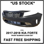 New Front Bumper Cover Grille Assembly Kit Fit 2017 2018 Kia Forte. Fixed Price $239.00.