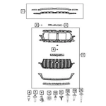 For Ram 1500 2025-2026 Mopar 68668833AA Complete Grille Kit. Fixed Price $744.96.