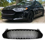 Fit 2013-16 Ford Fusion Gloss Black Front Bumper Honeycomb Mesh Grille. Fixed Price $65.66.
