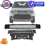 Front, Upper, Lower Textured Fits 2017-2019 Kia Soul New Bumper Grilles Set 2PC. Fixed Price $179.85.