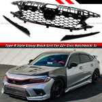 For 22-24 Honda Civic Si & Hatchback Type-r Style Gloss Black Front Grille. Fixed Price $126.99.