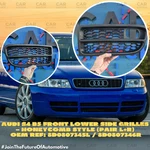 Audi S4 B5 Front Lower Side Grilles Honeycomb Style - No Fog Light Version. Fixed Price $359.90.