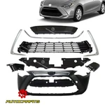 Front Bumper Cover Kit W/grille/trim/bracket For Toyota Yaris Ia 2017-2018. Fixed Price $399.99.