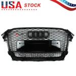 For Audi A4 B8.5 RS4 Style 2013-2015 2014 Mesh Grille Front W/ Quattro. Fixed Price $265.00.
