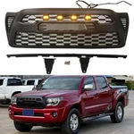 Front Grille With 4 Led Light For Tacoma 2005-2011 Bumper Mesh Matte Black. Fixed Price $108.00.