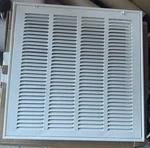 Ez-flo 16" X Steel Air Return Grille, White Powder Coated 61654. Fixed Price $25.00.