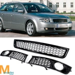 Front Bumper Lower Grille+fog Light Cover Honeycomb For 2002-2005 Audi A4 B6. Fixed Price $85.02.