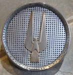 1958 Only Studebaker Hawk Grille Emblem Badge Golden & Silver Roth 1326143. Fixed Price $59.99.