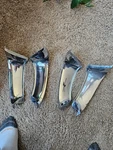 1958 1959 1960 1961 1962 Corvette Gm Set Of Grille Eyebrow Chrome Trim. Fixed Price $213.99.