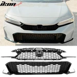 Fits 25-26 Honda Civic Type Style Front Bumper Upper Lower Grilles Gloss Black. Fixed Price $294.99.