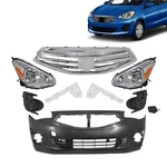 Fits 17-20 Mitsubishi Mirage G4 Front Bumper/grille/fog Lamp/bracket/headlight. Fixed Price $375.99.
