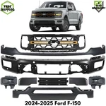 Front Bumper Face Bar Primed Steel & Grille Assembly 2024-2025 Ford F-150. Fixed Price $2600.00.