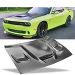 Fit 08 - 2023 Dodge Challenger Hellcat Style Hood Scoops Aluminum CH1230332. Fixed Price $520.90.
