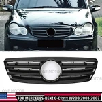 For Mercedes Benz C-class W203 4-DOOR 2001-2007 C320 C350 Black Front Grille. Fixed Price $78.00.