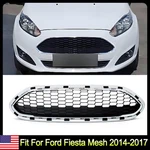 Chrome+black Front Upper Grille Honeycomb Style 2014-2019 Ford Fiesta. Fixed Price $65.44.