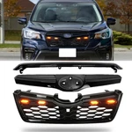 3PCS Fit 2014-2018 Subaru Forester Sti Style Front Upper Grille With Lights Set. Fixed Price $135.00.
