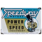 Speedway Motors Vintage Tin Sign Collection, Power And Garage Decor Set. Fixed Price $21.99.