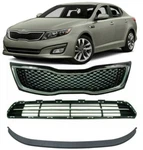 Front Bumper Upper & Lower Lip Deflector Grille For Optima 2014-15 +16 Hybrid. Fixed Price $175.76.