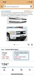 Summit White W/ Black Insert Grille For 2007-2013 Chevrolet Silverado 1500. Fixed Price $80.00.