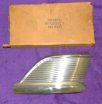 1955 Mercury Custom Nos Rh Quarter Panel Body Side Outer Front Trim Ornament. Fixed Price $229.00.