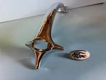 1936 Ford Car Bull Nose Grille Ornament And White Script Emblem Coupe Sedan. Fixed Price $149.95.