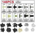 146PCS Door Hood Bumper Trim Clip Retainer Fastener Assortment For Toyota Fender. Fixed Price $11.95.