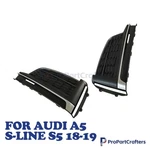 New Fits Audi A5 S-line S5 18-19 Front Bumper Fog Light Grille Cover Us. Fixed Price $72.21.