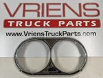 Oem Nos Kenworth, Peterbilt, 5950199 Dual Round Headlight Bezel, Chrome / Steel. Fixed Price $270.00.