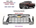 2024-2026 Chevy Silverado 2500HD 3500HD Ltz Upper Bumper & Grille Sterling GRAY6. Fixed Price $1150.00.