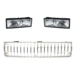 Grille Assembly + Headlight Set Halogen For 1987-1990 Chevrolet Caprice. Fixed Price $315.84.