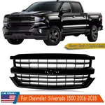 For 2016 2017 2018 Chevy Silverado 1500 Z71 Front Upper Grille Gloss Black Mesh. Fixed Price $158.89.