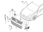 New Volkswagen Golf MK7 Front Bumper Grille 5G0853651ARVBL Original No Duties. Fixed Price $319.41.