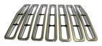 Fits 1987-1995 Jeep Wrangler Chrome Plastic Snap-in Grill Insert Set. Fixed Price $144.72.